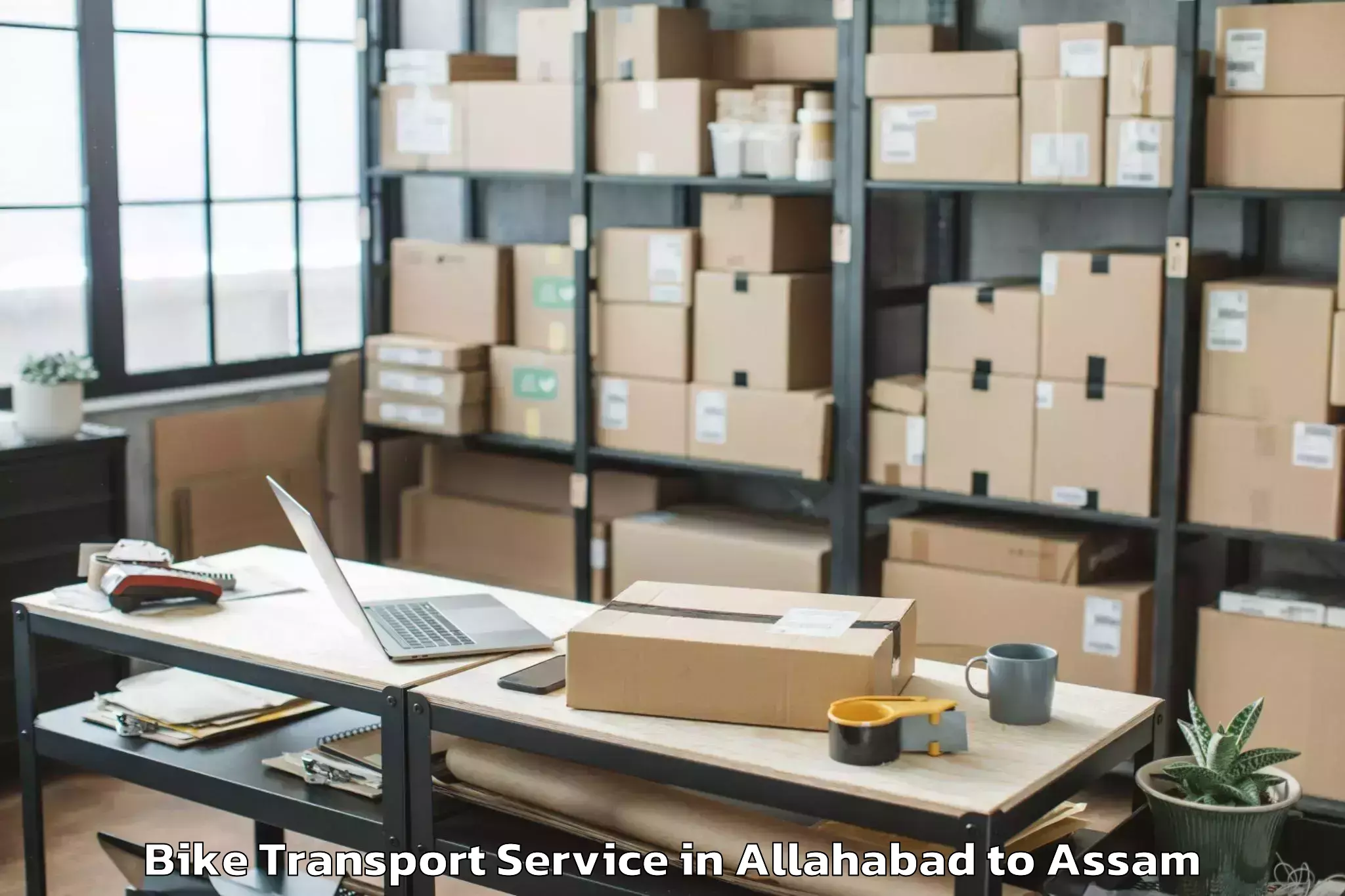 Quality Allahabad to Bokajan Bike Transport